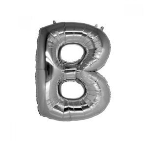 B Harfi Gümüş Folyo Balon 100 cm