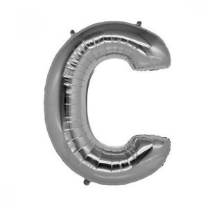 C Harfi Gümüş Folyo Balon 100 cm