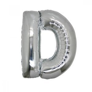 D Harfi Gümüş Folyo Balon 100 cm