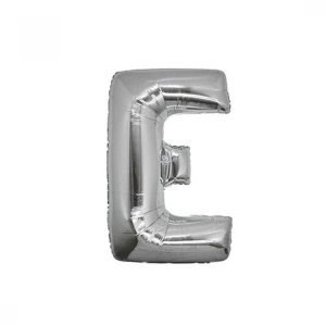 E Harfi Gümüş Folyo Balon 40 cm