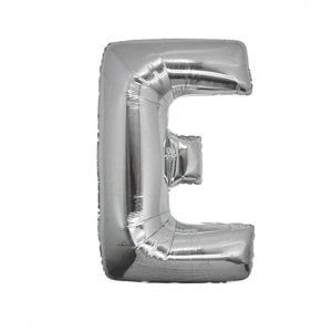 E Harfi Gümüş Folyo Balon 100 cm