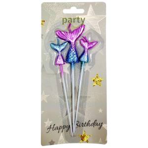 Deniz Kızı Kuyruğu Pasta Mumu