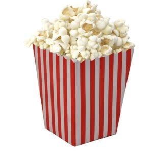 PartiPan Çizgili Mısır Kutusu Kırmızı 10'lu