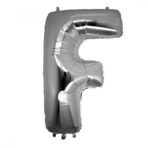 F Harfi Gümüş Folyo Balon 100 cm