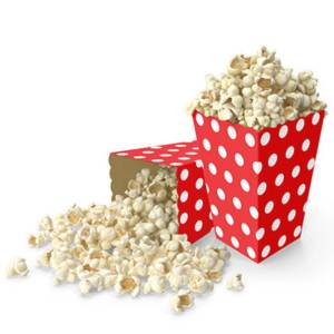 Puantiyeli Kırmızı Mısır Kutusu 8 Adet