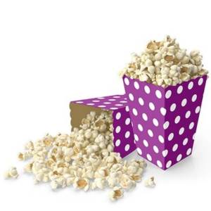 Puantiyeli Mor Mısır Kutusu 8 Adet