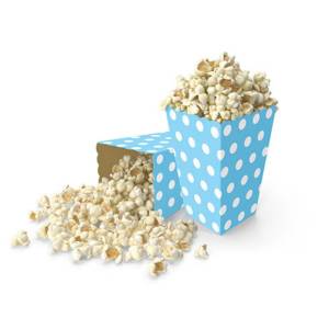 Puantiyeli Mavi Mısır Kutusu  8 Adet