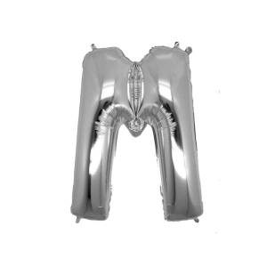 M Harfi Gümüş Folyo Balon 40 cm