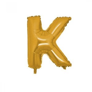K Harfi Altın Folyo Balon 40 cm