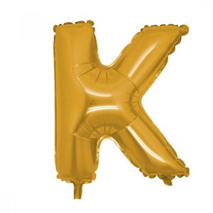 K Harfi Altın Folyo Balon 100 cm